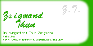 zsigmond thun business card